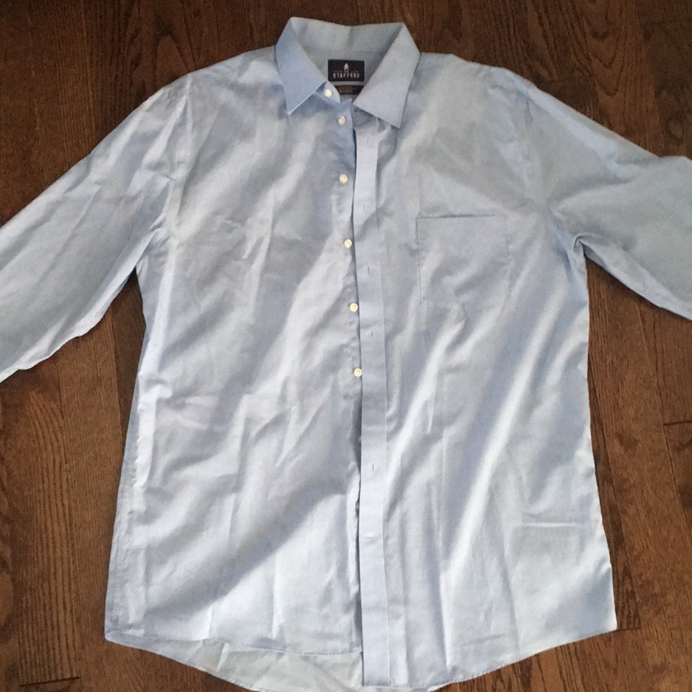 Stafford sky blue dress button up